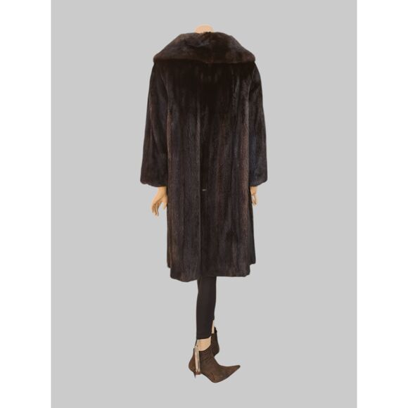 Vintage Dark Brown Mink Coat -Medium - Picture 4 of 10